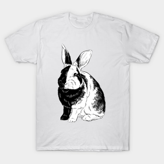 Harlequin Bunny T-Shirt by Firlefanzzz